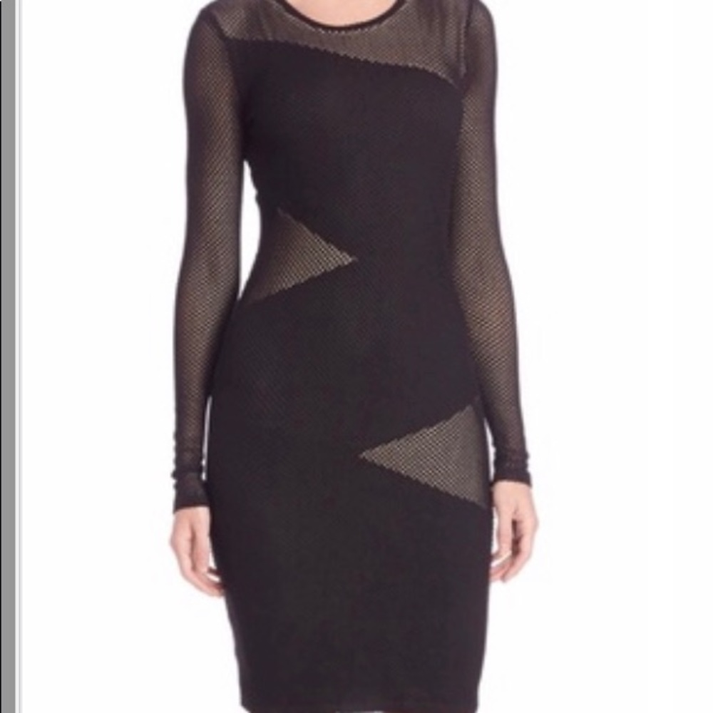 BCBGMAXAZRIA Tanya Mesh-Blocked Dress